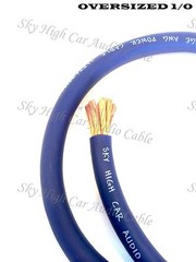 40 ft 1/0 Gauge Oversized AWG BLUE Power Ground Wire W/ SPOOL Sky High Car Audio