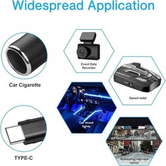USB C Male to 12V Car Cigarette Lighter Socket Female Converter Adapter Power Ca