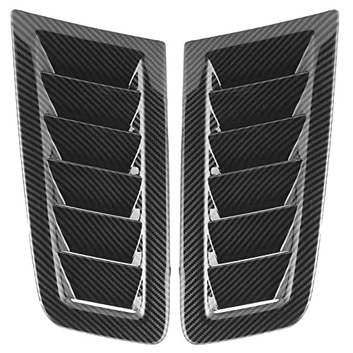 Hood Vents, 2Pcs Universal Car Hood Vent Wear Bonnet Vents Carbon Fiber Pattern
