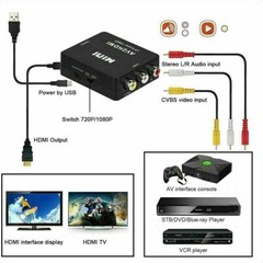 RCA AV to HDMI HD Converter Composite CVBS Audio Video Adapter Wii NES SNES