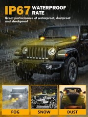 AUXBEAM Amber 4″ LED Work Light Bar Spot Pods Fog Offroad For ATV SUV Truck Boat