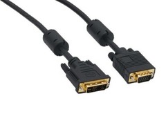 DVI-A Male to VGA HD15 Male Analog Video Cable – 3ft / 6ft / 10ft / 15ft
