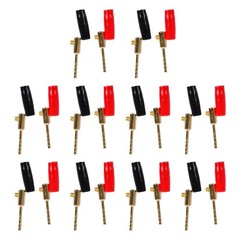 Easy Installation 20 Pcs Speaker Pin Connectors 2mm Gold Plated Banana Plugs
