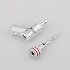 4pcs Rhodium Plated LOCK SPEAKER CABLE BANANA PLUG CONNECTOR jack