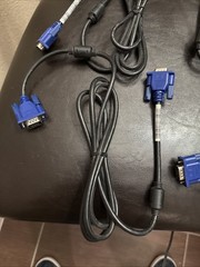 4pk 15-PIN SVGA SUPER VGA Epson Projector Male to Male Cable, BLUE CORD, 6 Feet