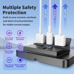 Upgraded 12V USB Outlet 72W Dual QC 3.0 18W and Type C 36W Car Port Black