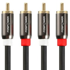 FosPower 3 6 10 15 25 FT Gold Plated RCA Male L/R Stereo Audio Cable Cord Plug