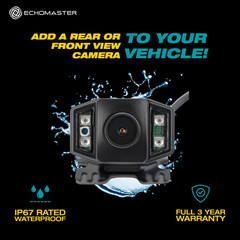 Universal AHD/CVBS Camera with Night Vision Echomaster PHDCAM10U Rear/Front View
