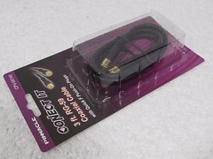 3FT RG59 Push-On Quick Connect Coaxial Cable Black GOLD PLATED FAST FREE SHIP