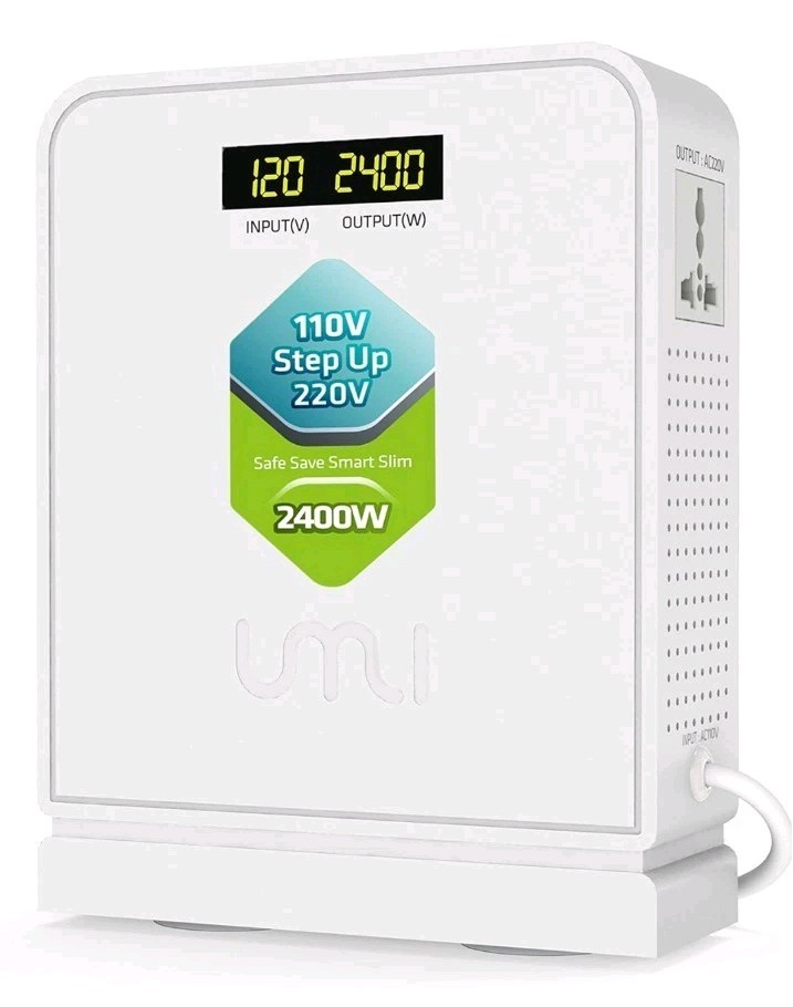UMI 2400W Step Up 110v to 220v Voltage Converter Heavy Duty New