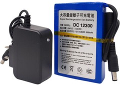 12V DC-12300 3000mAh Portable MINI Rechargeable Li-ion Battery For CCTV Camera