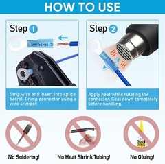 Heat Shrink Wire Connectors, Waterproof Automotive Marine Electrical Terminals K