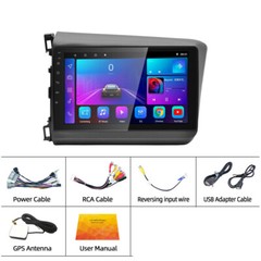 For 2012-2015 Honda Civic Android 12.0 Car Stereo Radio FM WIFI Navi GPS BT 32GB