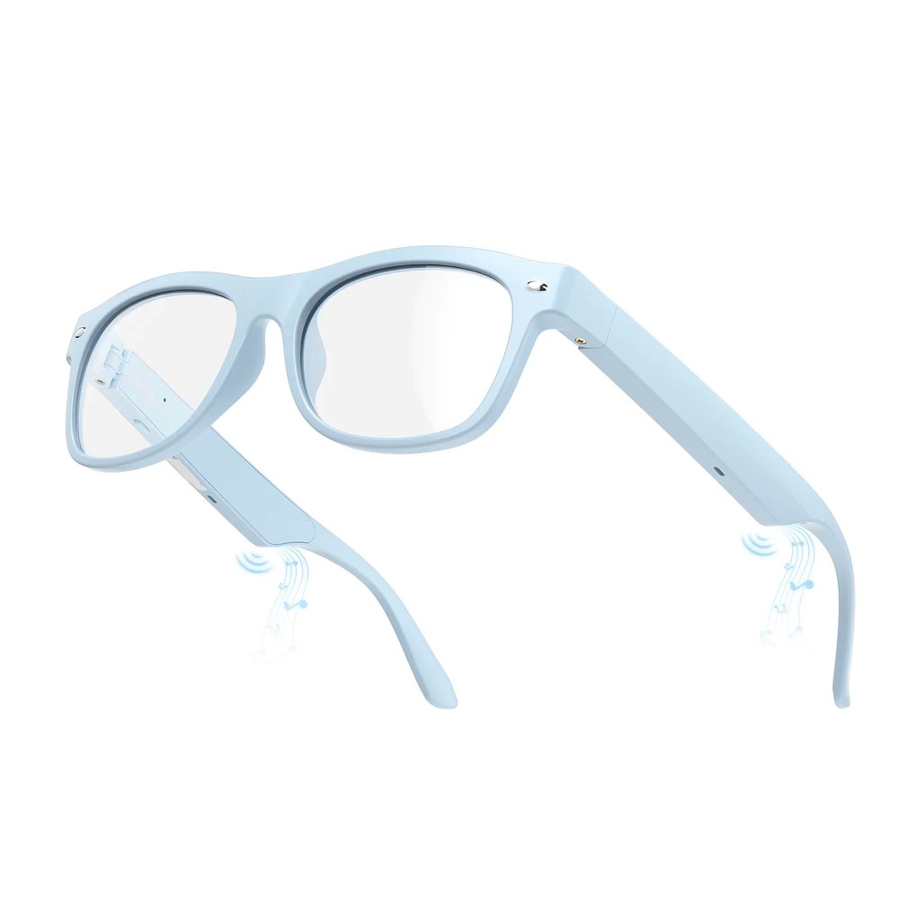 WeariQ Blue Light Blocking Bluetooth Smart Glasses –Dusty Blue