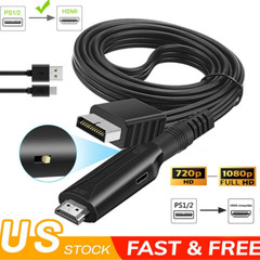 For Sony PS1/PS2 to HDMI Converter 1080p Game Console Audio Video Cable Adapter