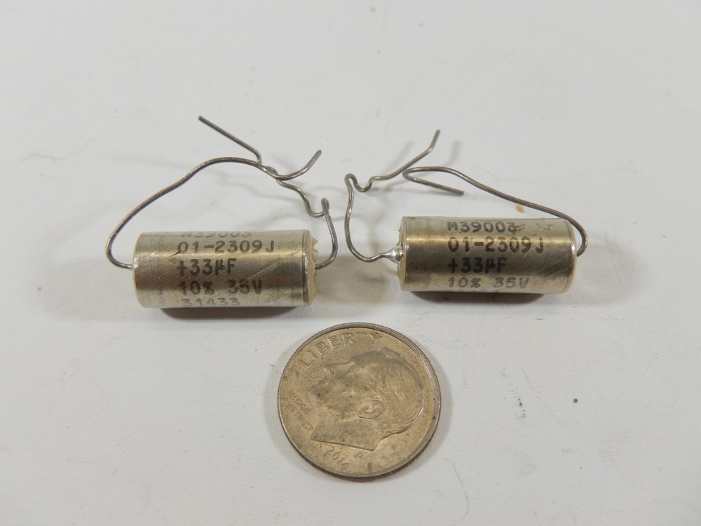 2pcs NOS KEMET N39003 33uF 35V TANTALUM CAPACITOR LOT TESTED