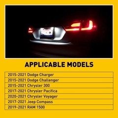 Fit For Chrysler 300 Dodge Charger Challenger LED License Plate Light 2015-2020