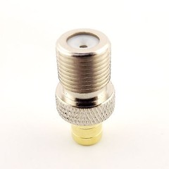 SMB Female Jack to F Female Jack Straight RF Coaxial Adapter Connector Converter
