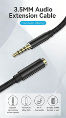 3.5mm Extension Cable AUX Extender Cord TRS Adapter Stereo Audio Headphone Cable