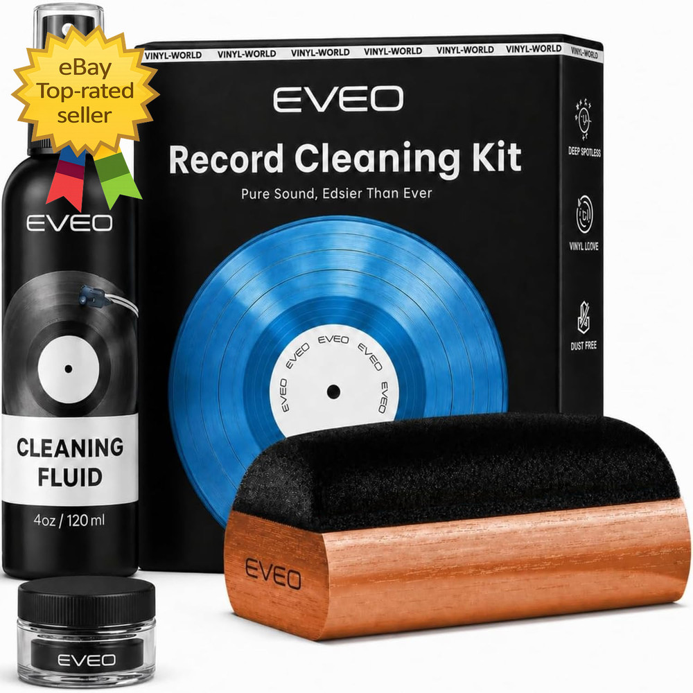 Vinyl Record Cleaning Kit 4 In 1 Record Cleaner Brush Liquid Duster Stylus Gel