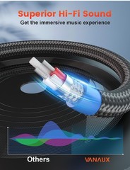Aux Cable For Car 90 Degree Right Angle Auxiliary Stereo Jack 1.5Ft/0.5M