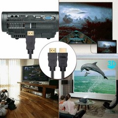 2 Pack New Digital High-Speed 1.4 HDMI Cable PVC 2160p Black Cord (10 feet)