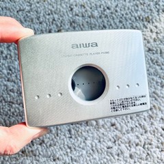 [Rare Full Box] AIWA PX380 Walkman Cassette Player, Awesome Silver ! Working !