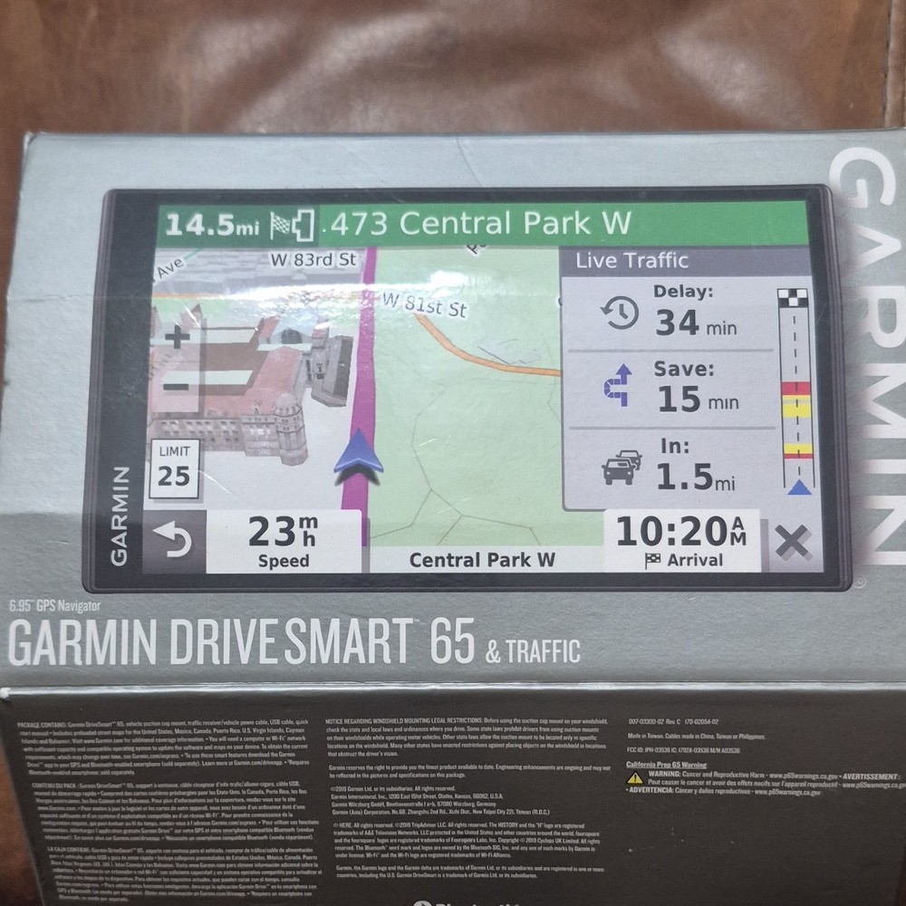 Garmin DriveSmart 65 6.95″ GPS System with Real-Time Traffic – 010-02038-02