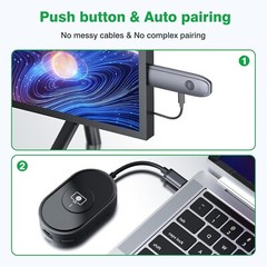 Transmitter/Receiver Wireless HDMI 4K, 2160P, Plug & Play Portable 2.4G/5G, S174