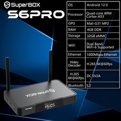 SuperBox S6 Pro TV BOX New Factory Sealed Latest Android WiFi Play Ship Same Day