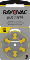 300x Rayovac hearing aid batteries 10 Extra Advanced 1.45V 105mAh 10AU-6XEMF