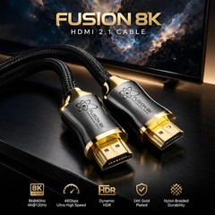 Fusion8K HDMI 2.1 8K HDMI Cable – Professional Series (6 Feet)