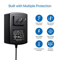 ZOSI AC100-240V DC 12V 2A CCTV Security Camera Power Supply Adapter US Plug