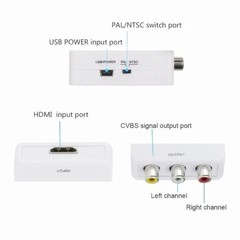 Hot Sale HDMI To RCA AV/CVBS Adapter HD Video Converter Box HDMI to RCA