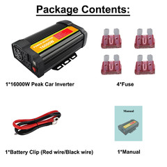16000W Car Power Inverter DC 12V To AC 110V Pure Sine Wave Solar Converter LCD