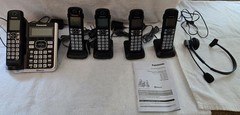 Panasonic Cordless Phone Set KX-TG785SK DECT 6.0 5 Link2cell Handset
