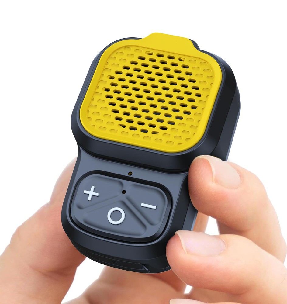 KAIY Clip On Bluetooth Speaker, Wearable Portable small, Yellow