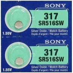 5 SONY 317 SR516SW Silver Oxide batteries 1.55V mercury free Super Fresh