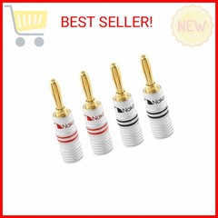 Nakamichi Excel Series 24k Gold Plated Banana Plug 12 AWG – 18 AWG Gauge Size 4m