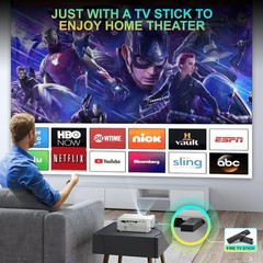 Unenu 1080P Portable Projector 8500L WiFi Bluetooth Android/IOS *612A2A