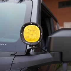 AUXBEAM 4″ 90W Amber LED Work Light Bar 4WD Offroad Flood Pods Fog Driving Lamps