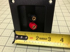 Speaker Terminal Cup Gold 5-Way Binding Post High Power – Rectangular – NEW