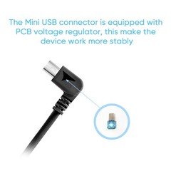 GPS Charger Cable,Mini USB 6.6ft Universal Charging Mini 6.6ft, Black