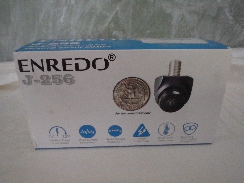 ENREDO J-256 Premium Micro Wired Backup Camera Universal Compatible 210 View