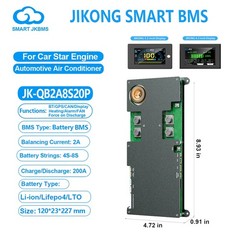 JK Smart 200A 4S-8S 12V 24V LifePo4 Li-ion LTO Start BMS 2A Active Balancer LOT