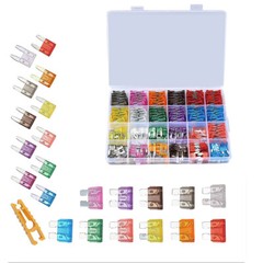 Car Fuses Assortment Kit Blade-Type Automotive Fuses Standard & Mini Size Fuses
