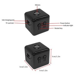 WiFi Mini Camera w/Ceiling Mount 2.4GHz iOS Android Motion Alert Night Vision