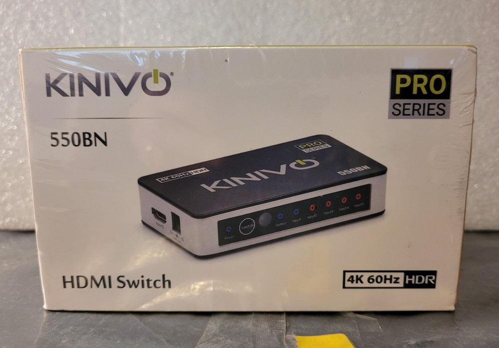 Kinivo 550BN 4K 60Hz HDR 5-Port HDMI Switch PRO Series – NEW IN BOX 550BN1852096