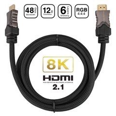 Braided HDMI v2.1/2.0/1.4 Cable 6FT for 2019 2018 2017 3D HDTV 4K 1080p – 4320p