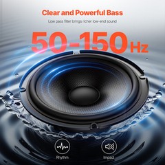 VEVOR 10” 440W Under-Seat Slim Car Subwoofer Hi-fi Speaker Sub Amp Kit